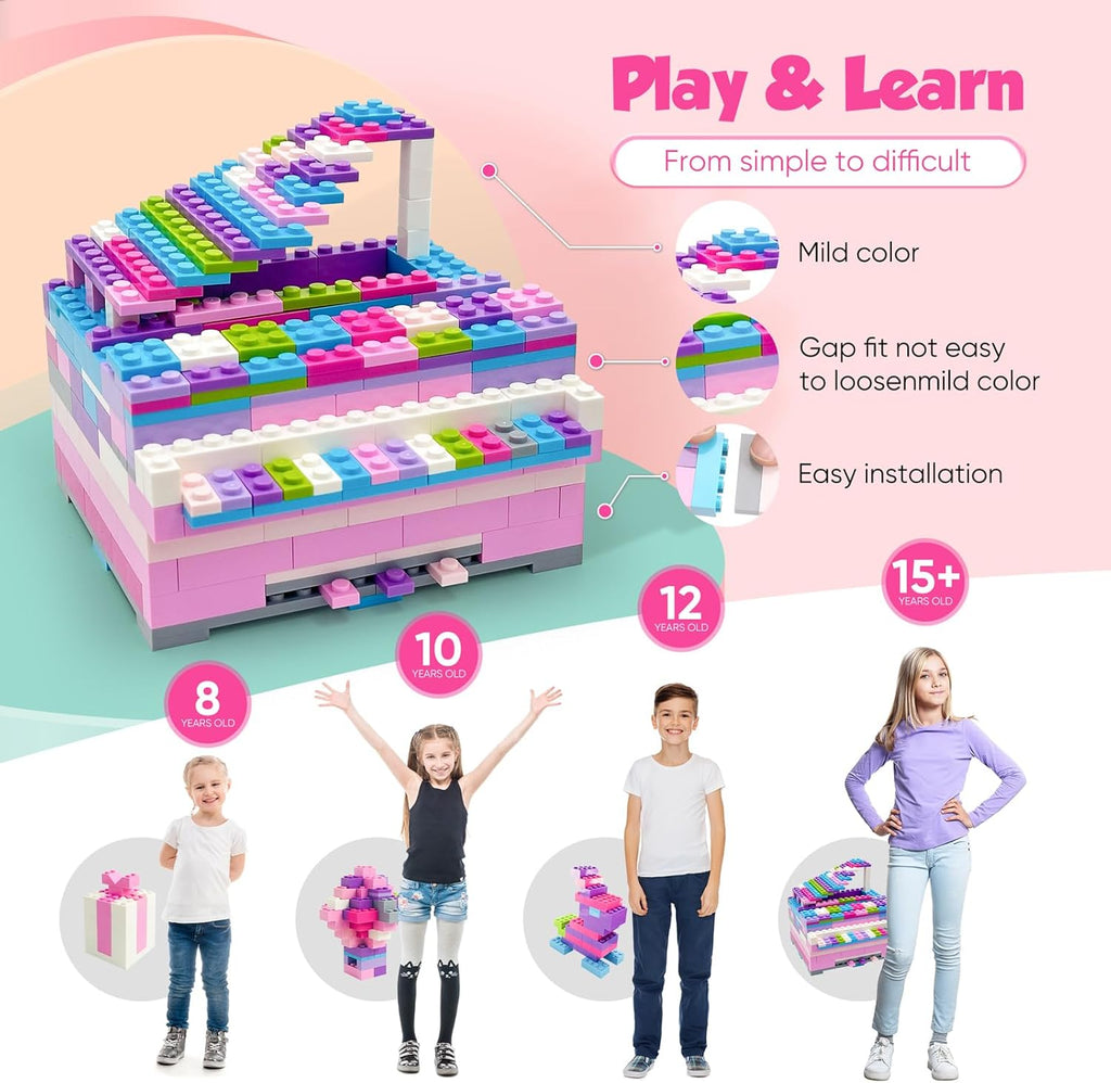 ekuzi Juego de bloques de construcción creativos compatibles con la...