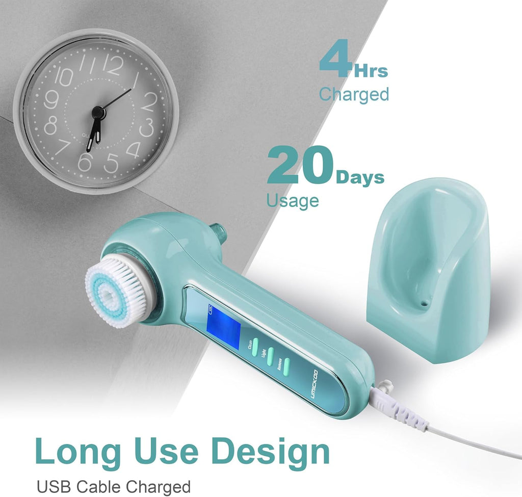 UMICKOO Exfoliante facial, cepillo de limpieza facial impermeable c...