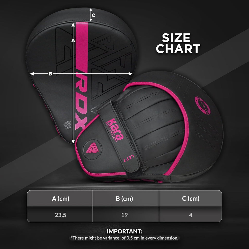 RDX Almohadillas de boxeo Curvadas Focus Mits, Maya Hide Leather Ka...