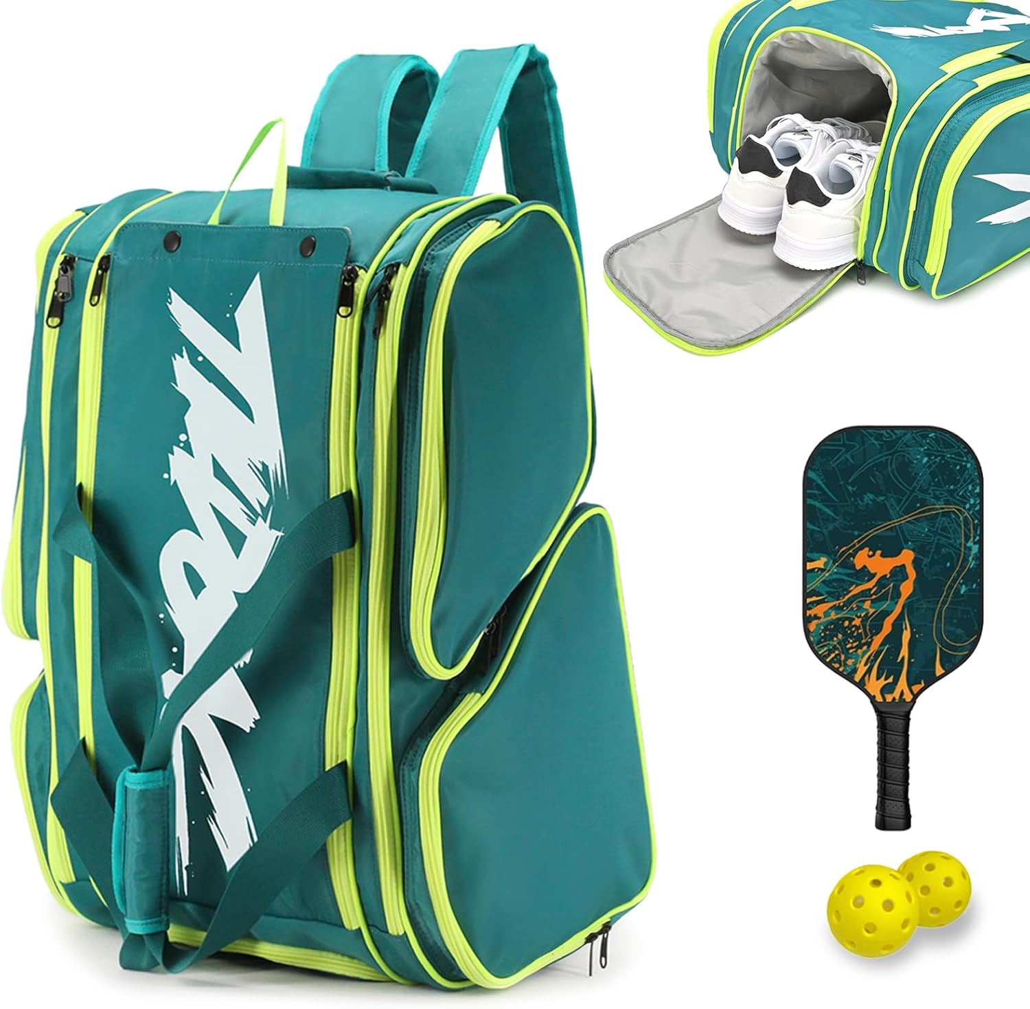 TILDOSAC Bolsa de pickleball \u2013 Bolsa grande de paleta para 4 p...
