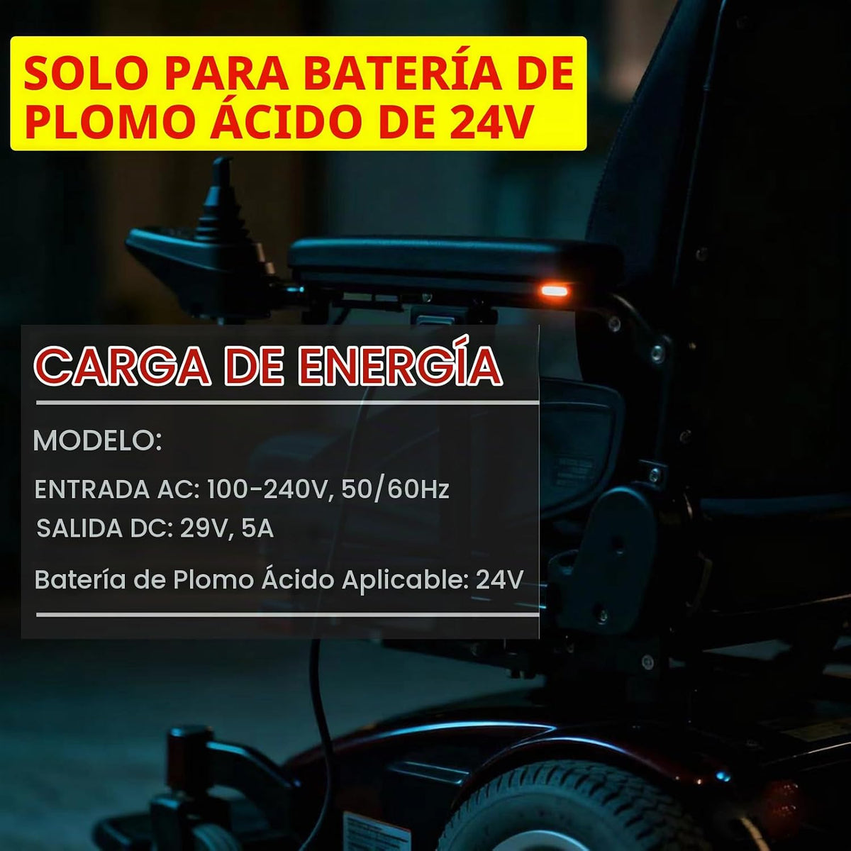 Cargador rápido de 29 V 5 A para batería de plomo ácido de 24 V, ca...