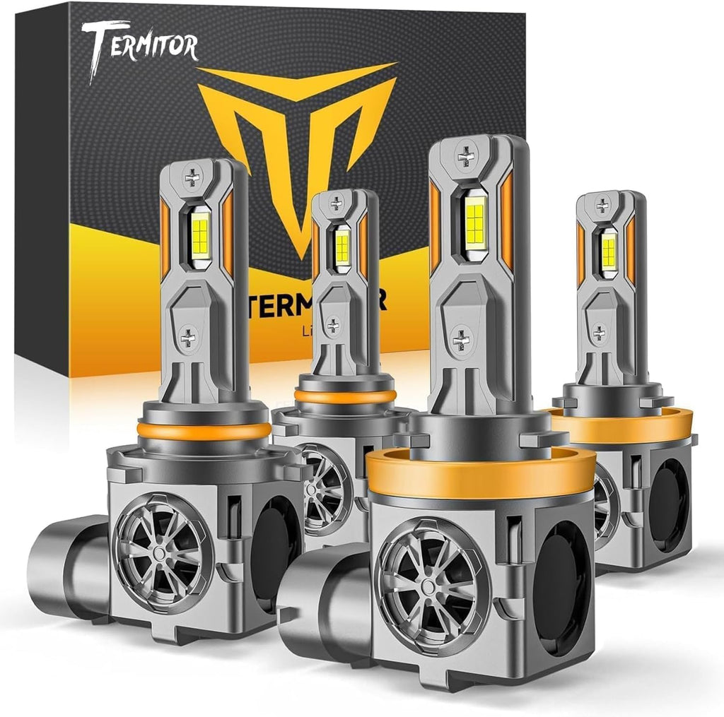 Termitor - Último combo de bombillas H11 9005, 150,000 lm de haz al...