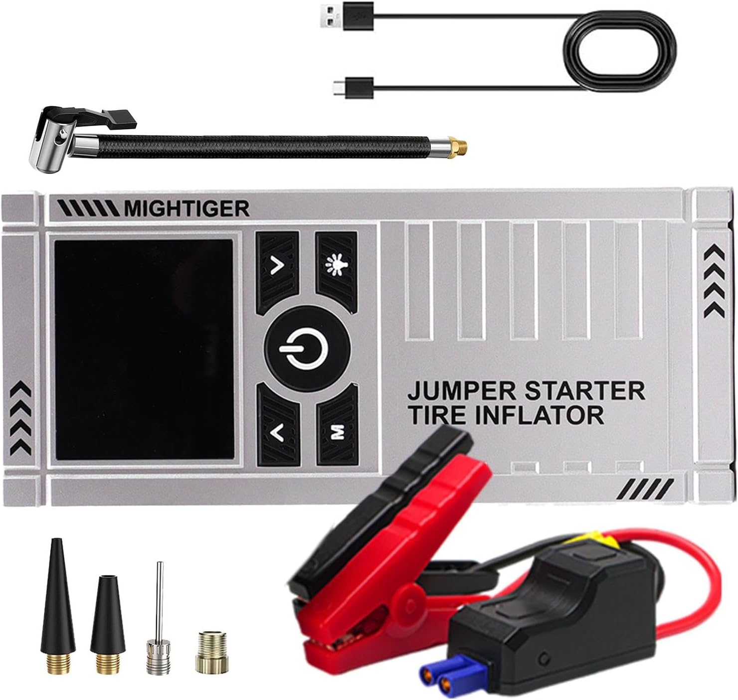 MIGHTIGER Paquete de batería de litio de 12 V, caja de salto portát...