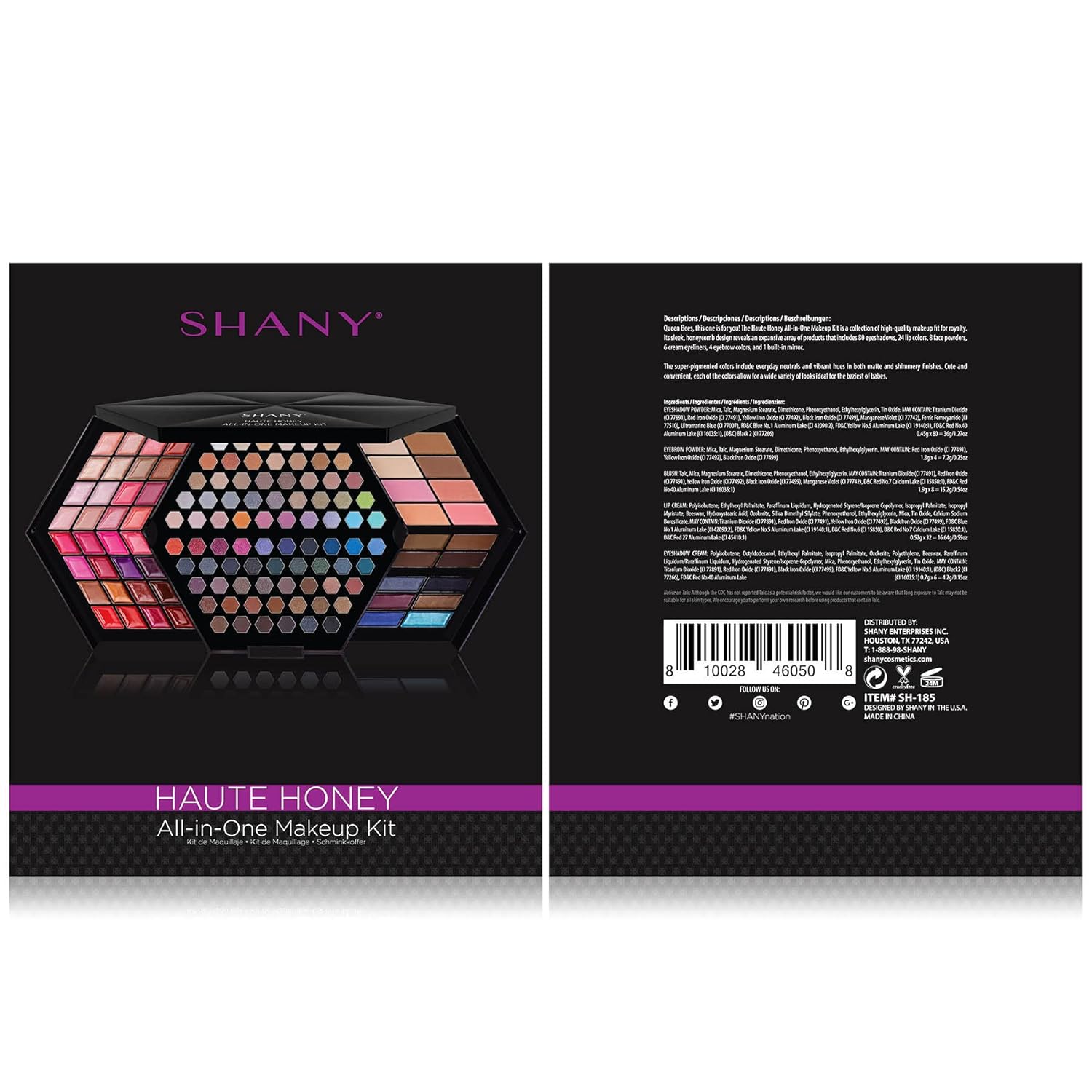 SHANY Haute Honey Juego de Maquillaje - Kit de maquillaje todo en u...