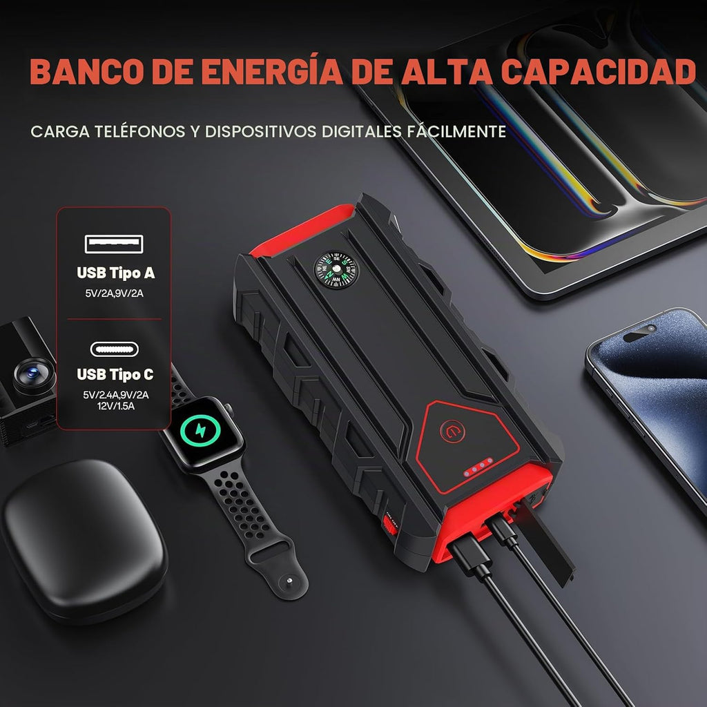 Arrancador de batería para automóvil MT16, paquete de refuerzo de b...