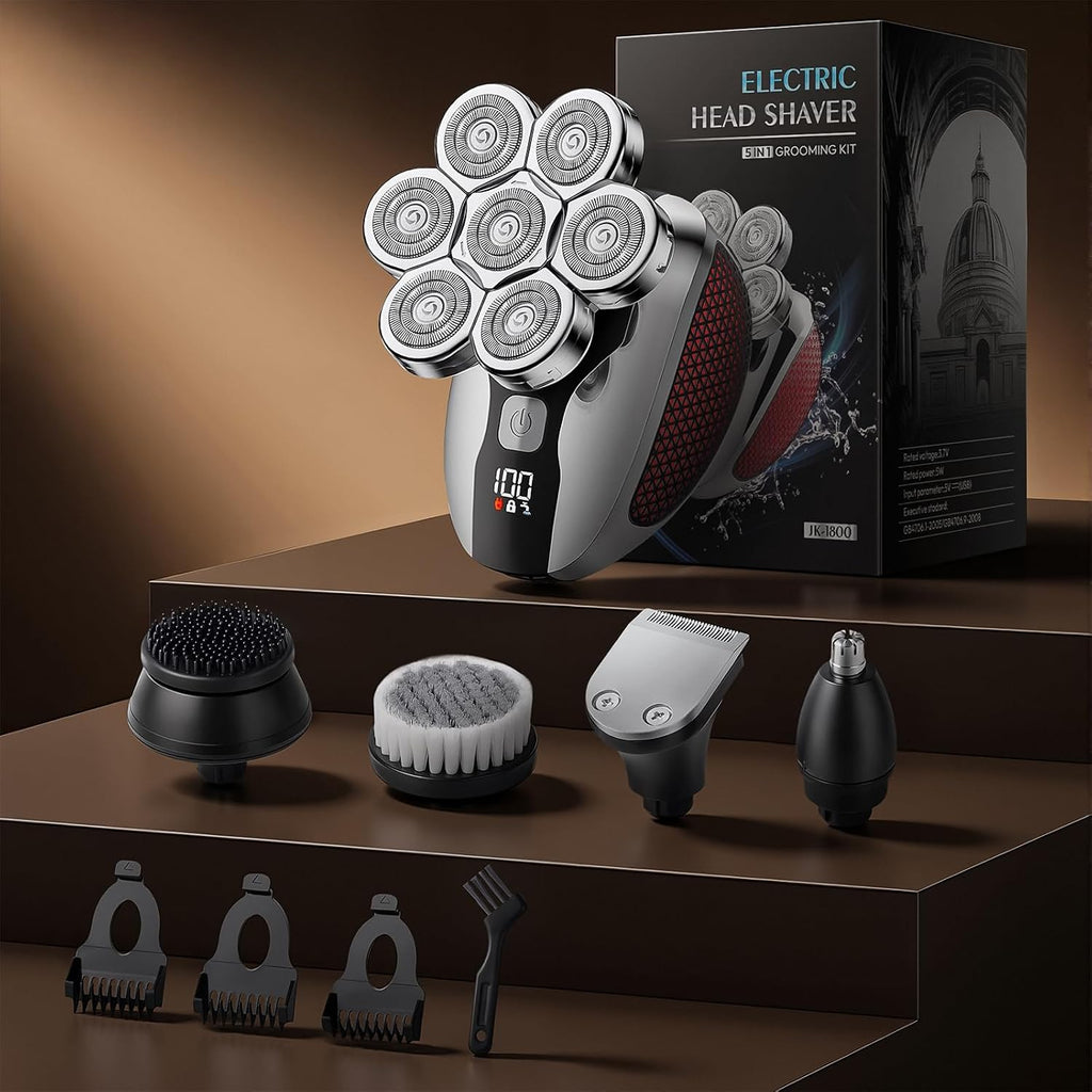 Afeitadoras de cabeza para hombres calvos, kit profesional de afeit...