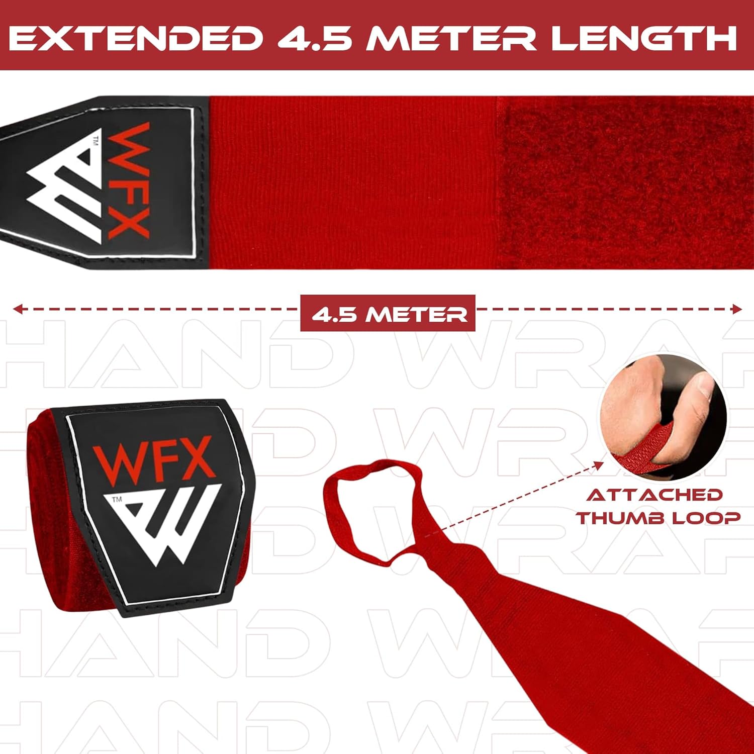 WFX Vendas de mano de boxeo 3.5 14.8 ft vendajes de artes marciales...