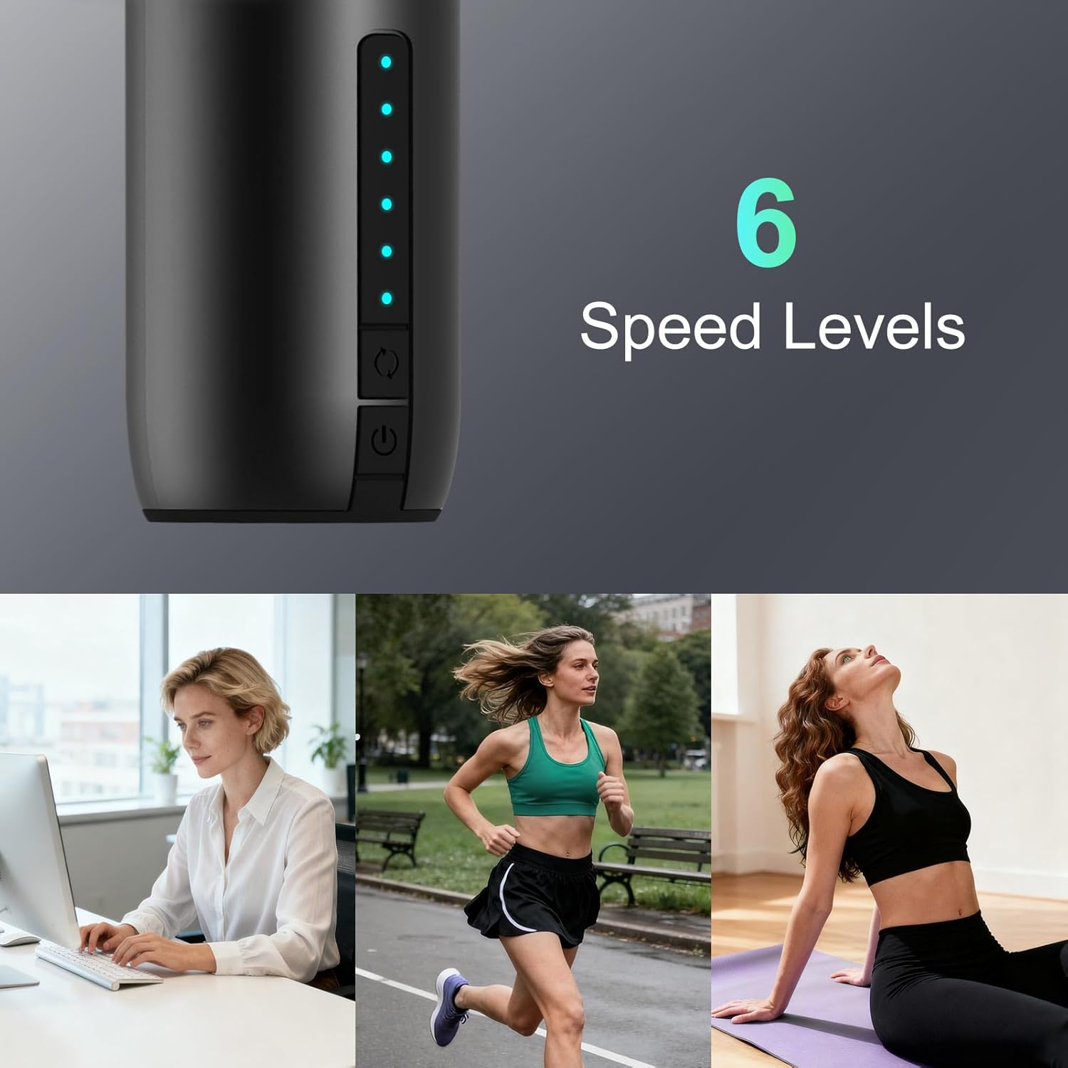 solfree Mini pistola de masaje de bolsillo para tejido profundo, si...