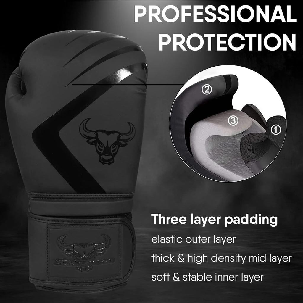 BEAST RAGE Guantes de boxeo Muay Thai Kickboxing MMA Bolsa de Lucha...