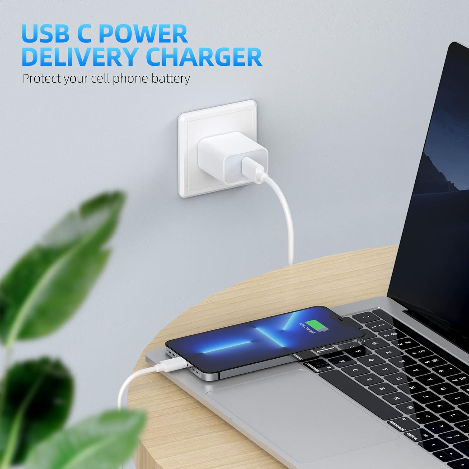 【Certificado Apple MFi】Cargador de iPhone de carga rápida, paquete...