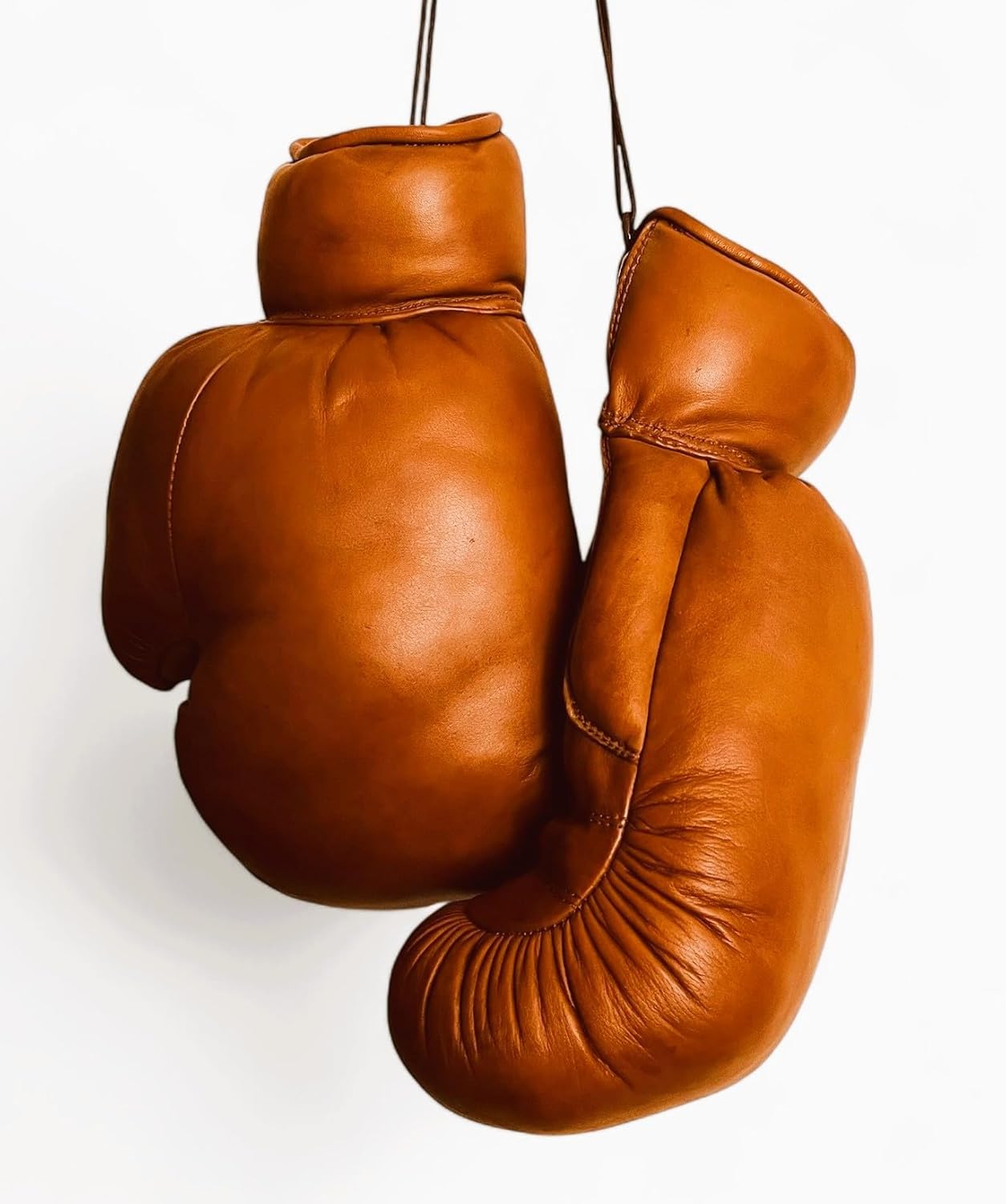 Geoffrey I Guantes de Boxeo I Vintage TT Modelo I Tan 100% Cuero de...