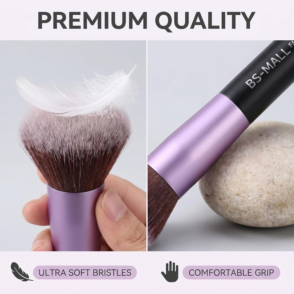 BS-MALL Pinceles de Maquillaje Sintéticos Premium Base en Polvo Cor...