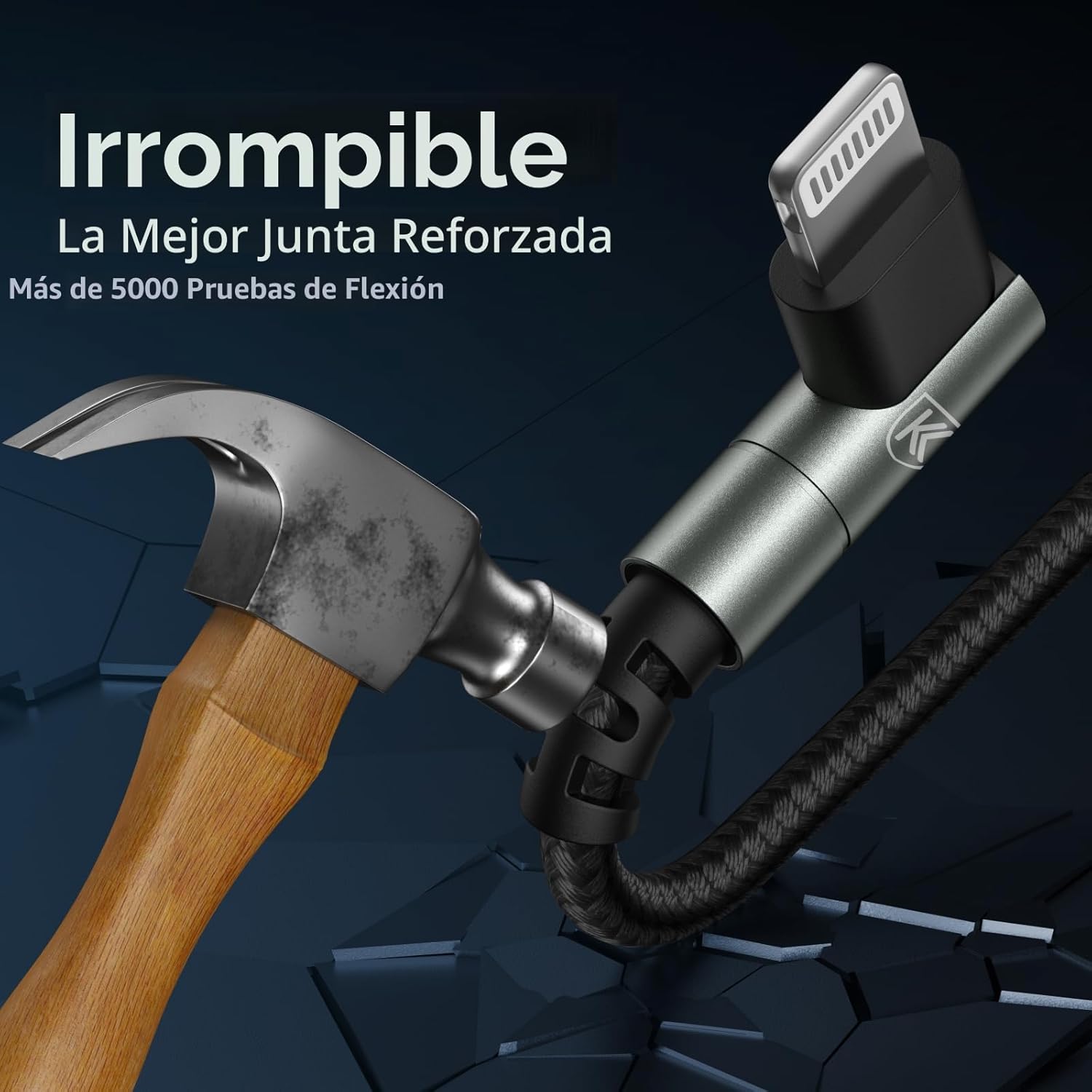 Cargador de iPhone de 90 grados de 6 pies, [certificado Apple MFi],...