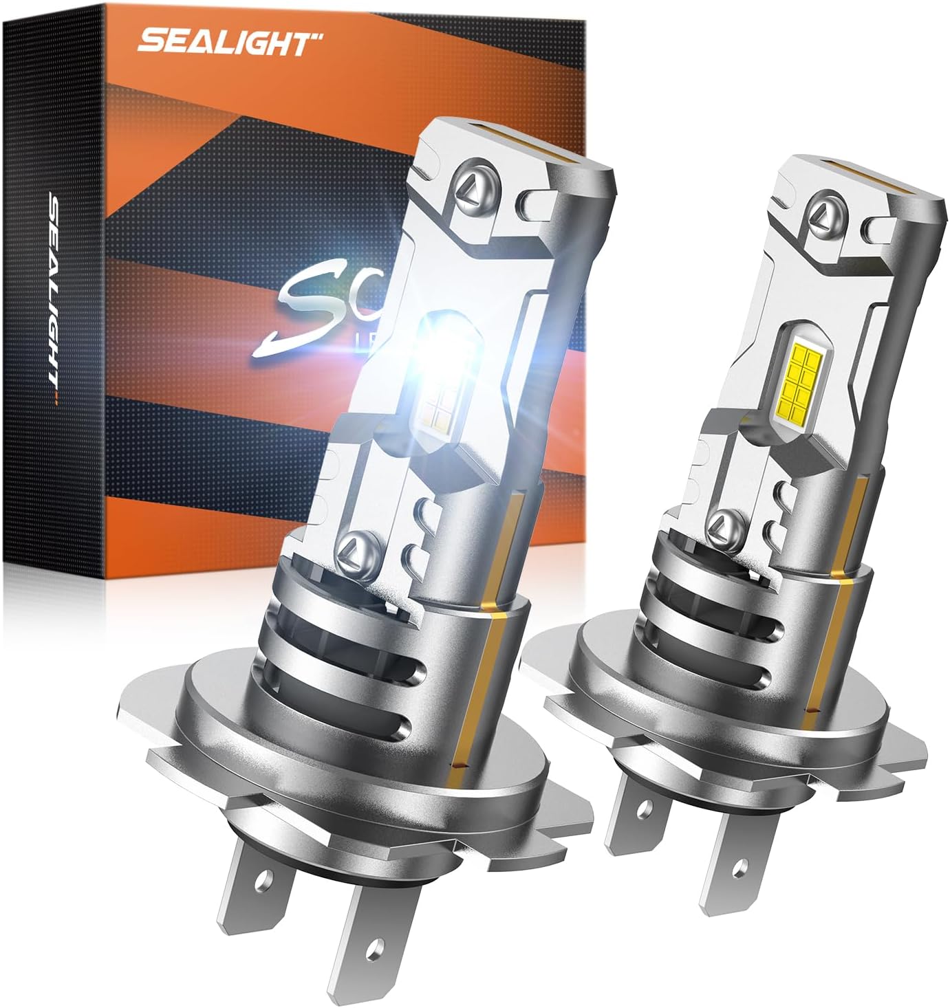 SEALIGHT H7 Bombilla LED para faros delanteros, 44,000 lm 6500 K, s...