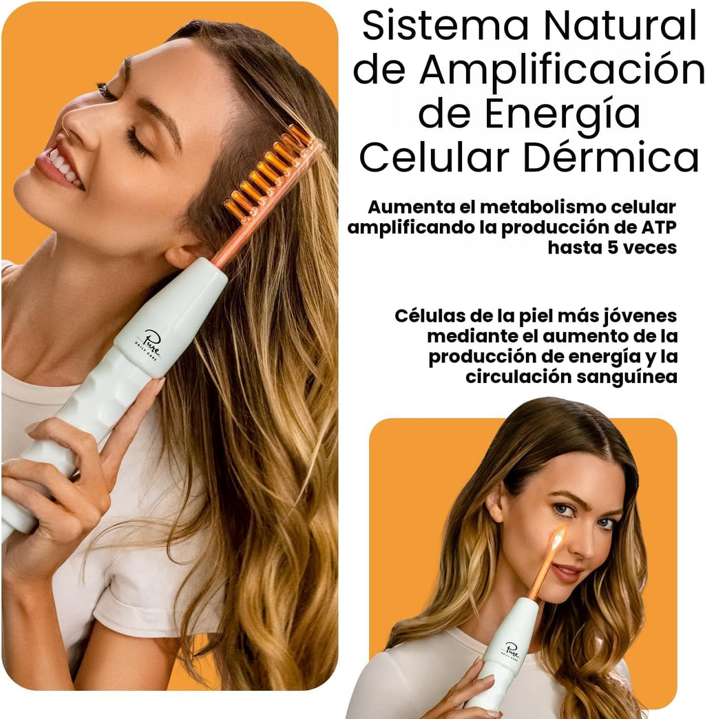 NuDerma - Máquina portátil de terapia de piel de mano, con neón, an...