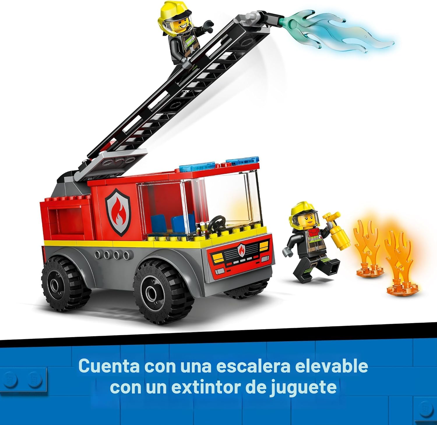 Camión de Bomberos con Escalera de LEGO City - Juguetes de Camiones...