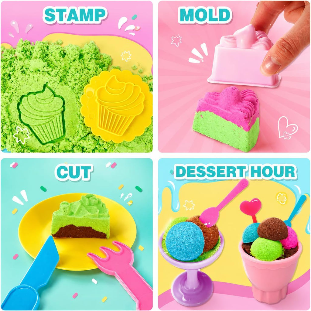 Carolart Cubo sensorial, kit sensorial de helado y pasteles, kit de...