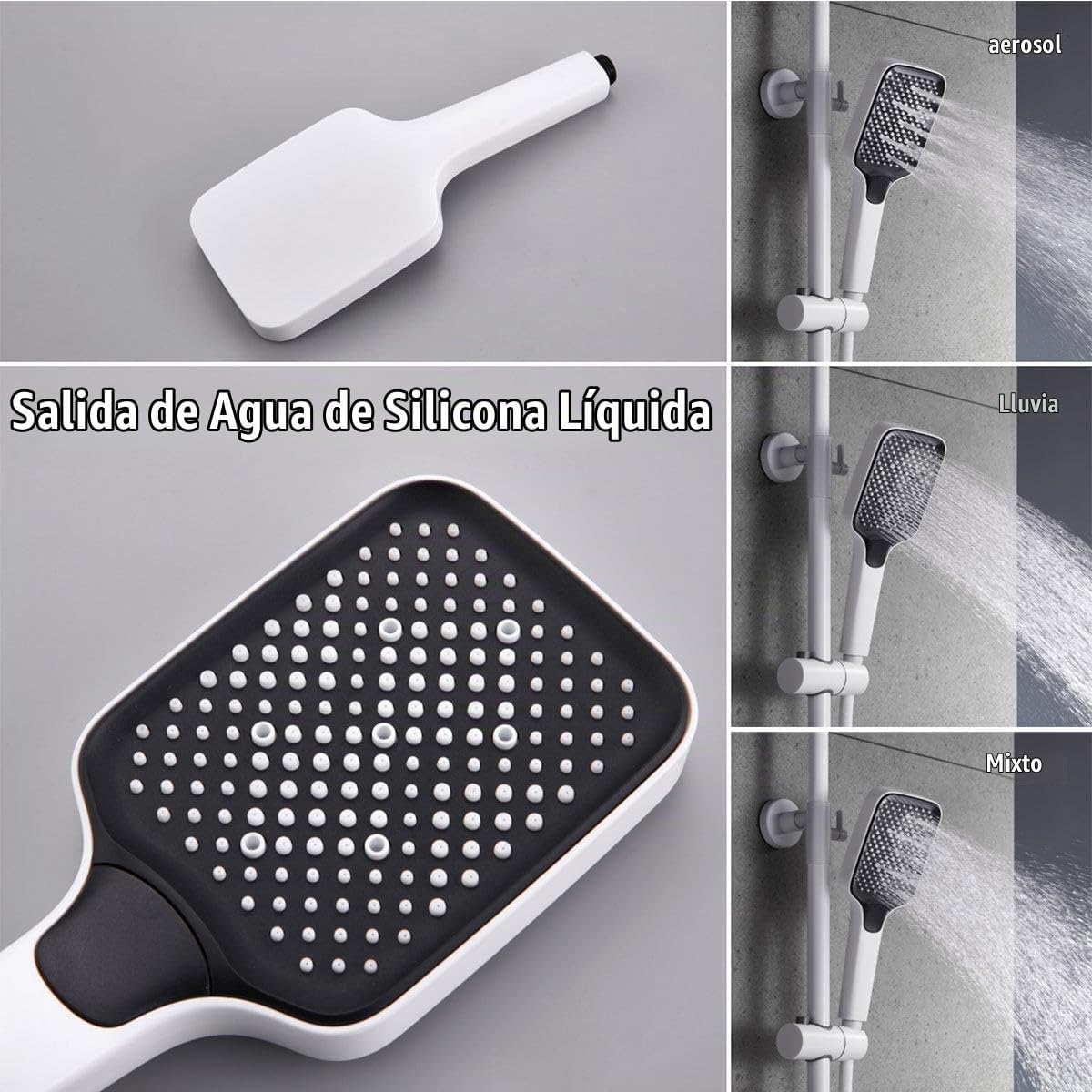 BEITH Sistema de ducha termostático, juego de grifo de ducha de 4 t...