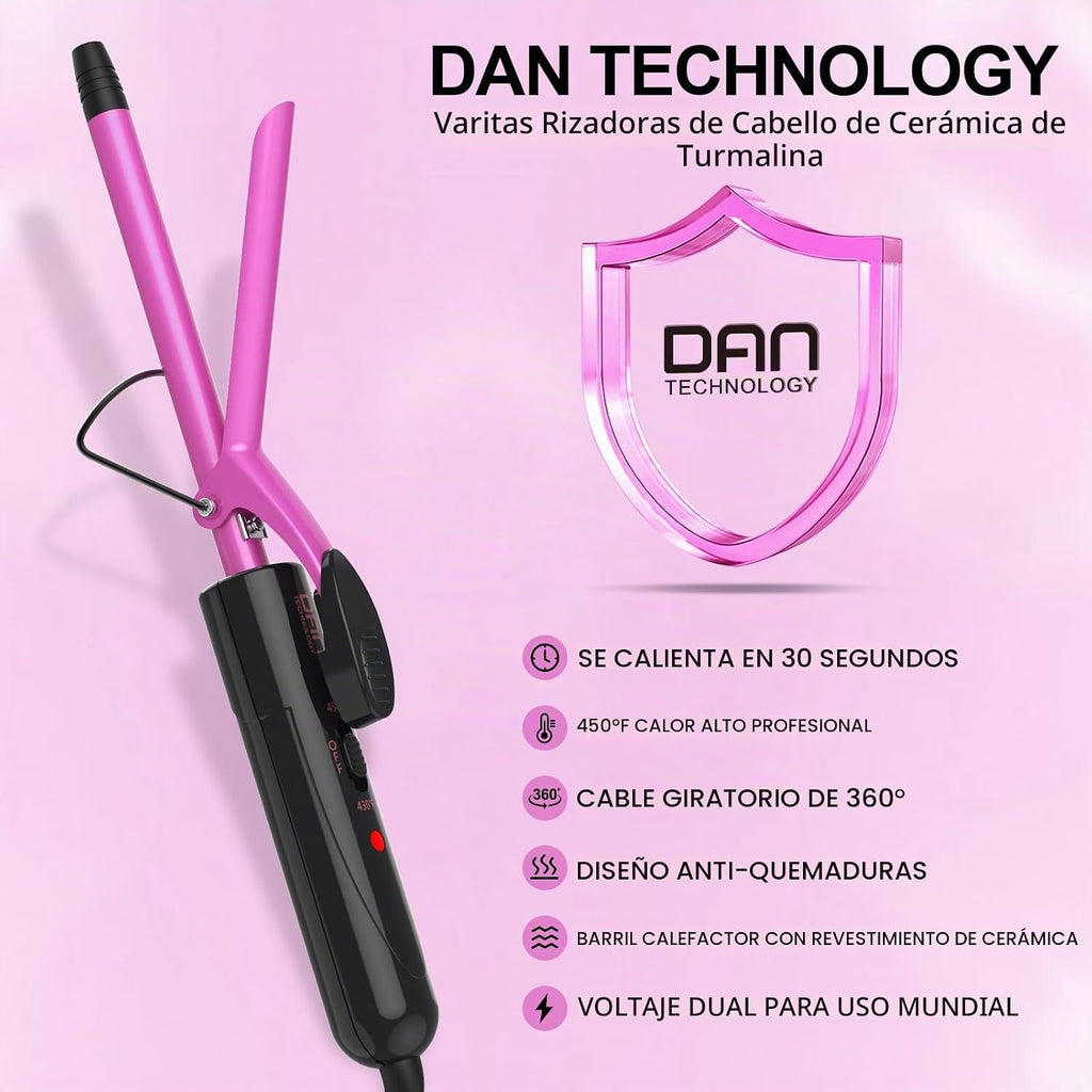 DAN Technology Rizador pequeño de 1\/2 pulgada de 13 mm de cerámica...