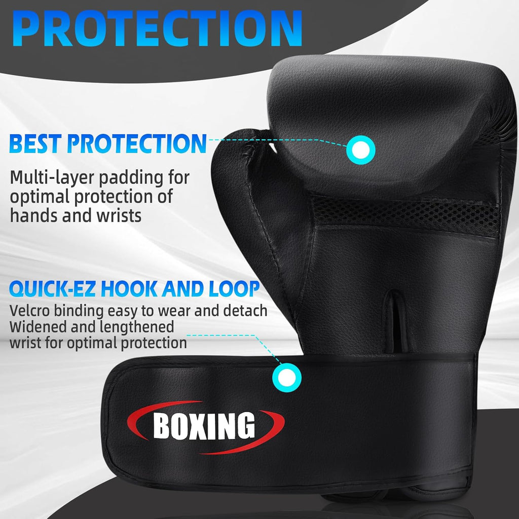 Guantes de boxeo para hombres y mujeres, guantes de entrenamiento p...