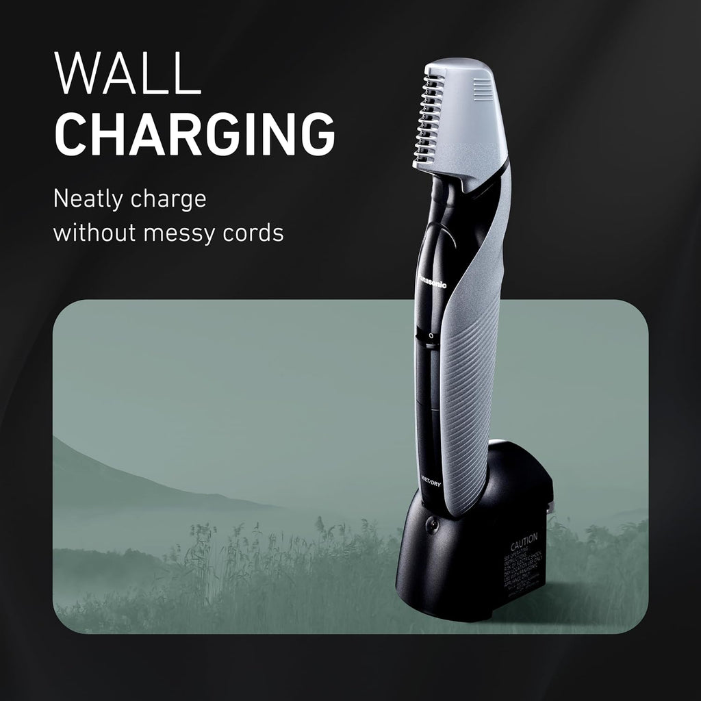 Panasonic Recortadora de Vello Corporal para Hombres, Diseño Inalám...