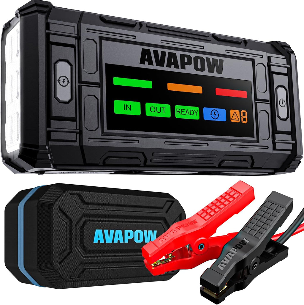 AVAPOW TJ18 5000A Batería Arrancador Portátil con Pantalla HD de 4&...