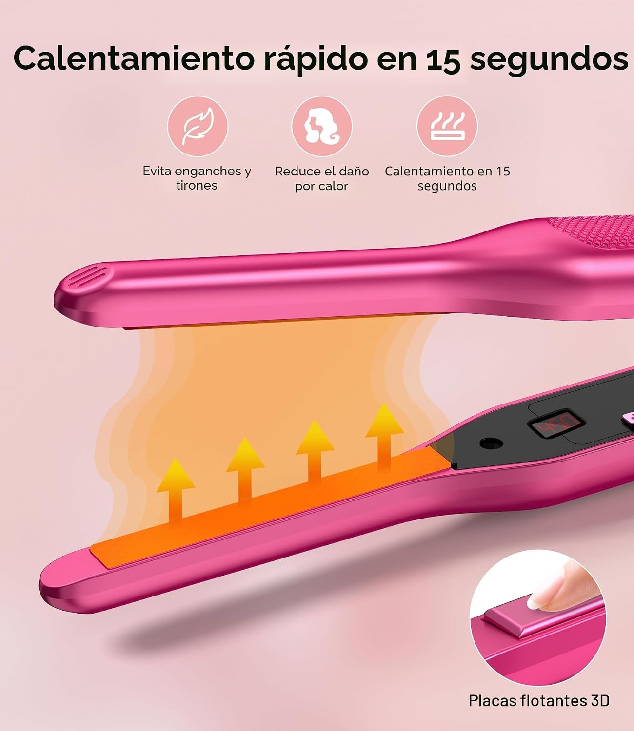Terviiix Mini plancha plana y alisador de pelo para cabello corto,...