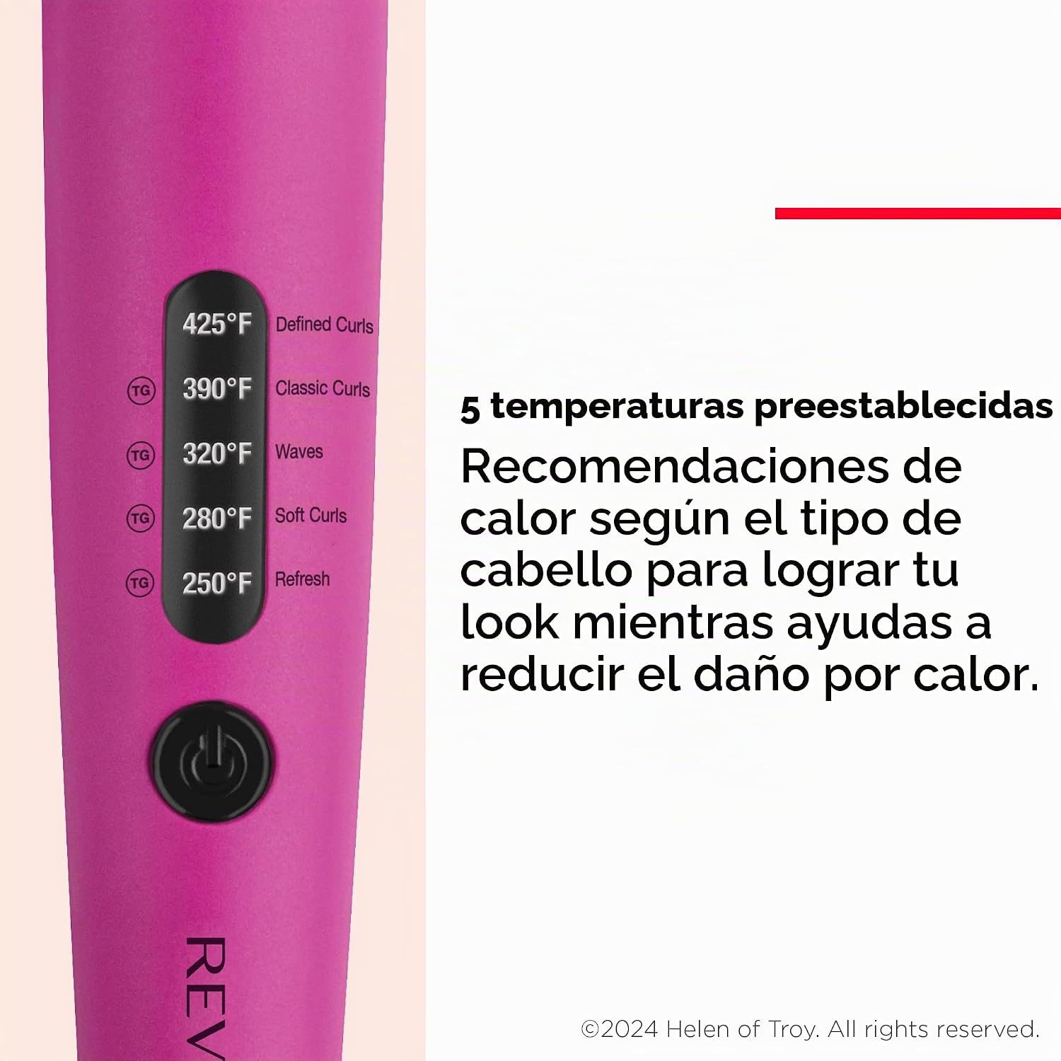 REVLON Easy Heat - Plancha rizadora de precisión de 1 pulgada | Bar...