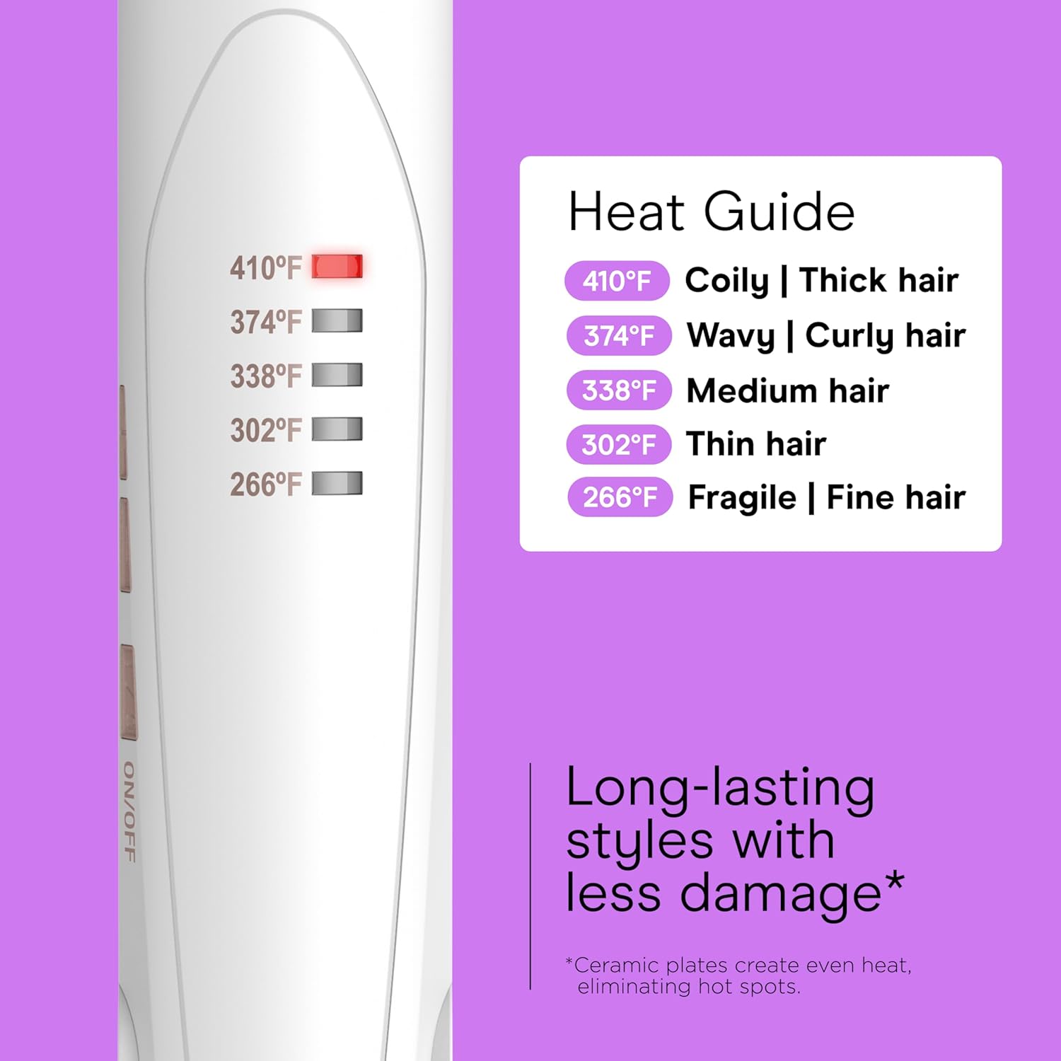 Conair - Plancha de cerámica doble de 1 pulgada, alisador de pelo c...