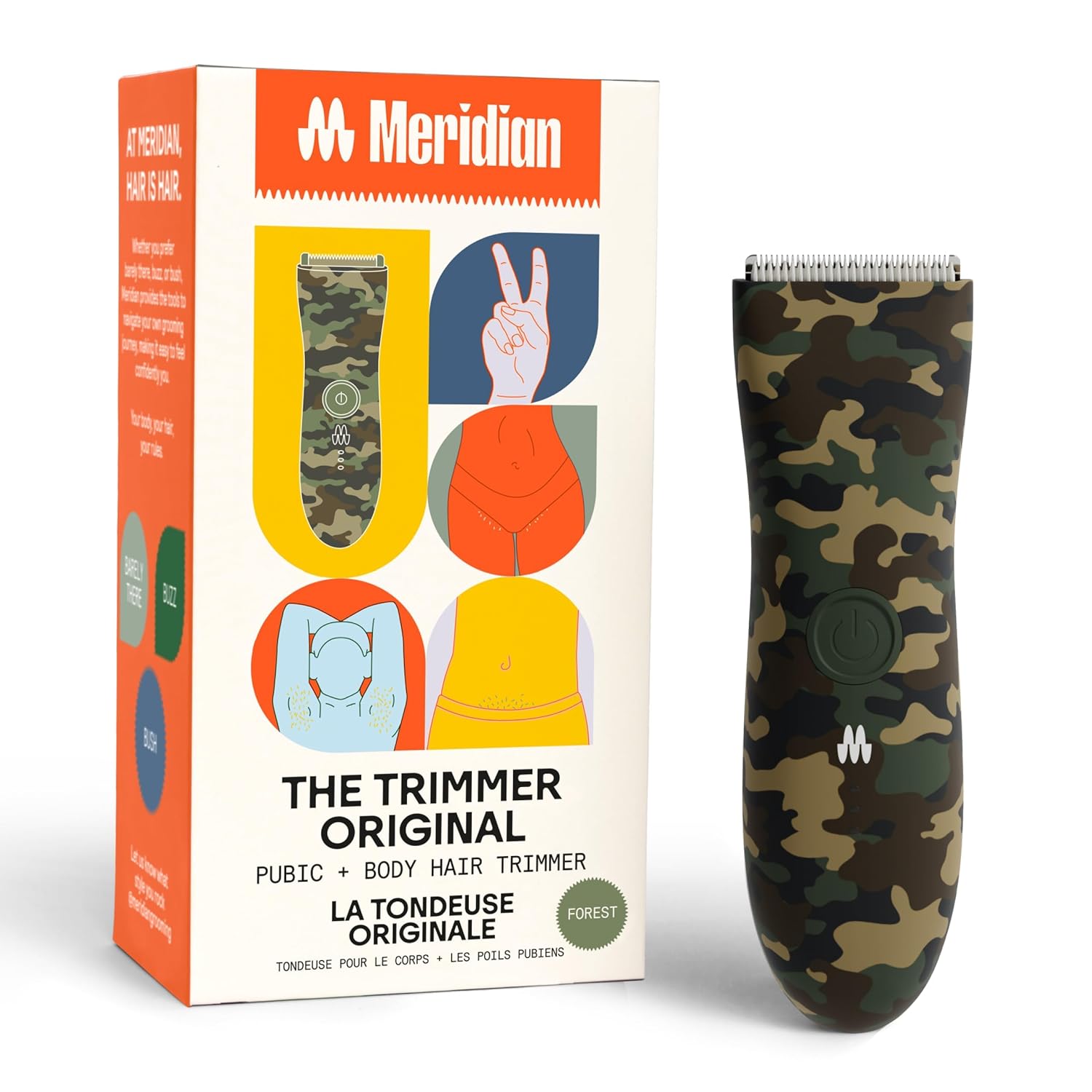 MERIDIAN The Trimmer Original - Recortadora de pelo corporal para h...
