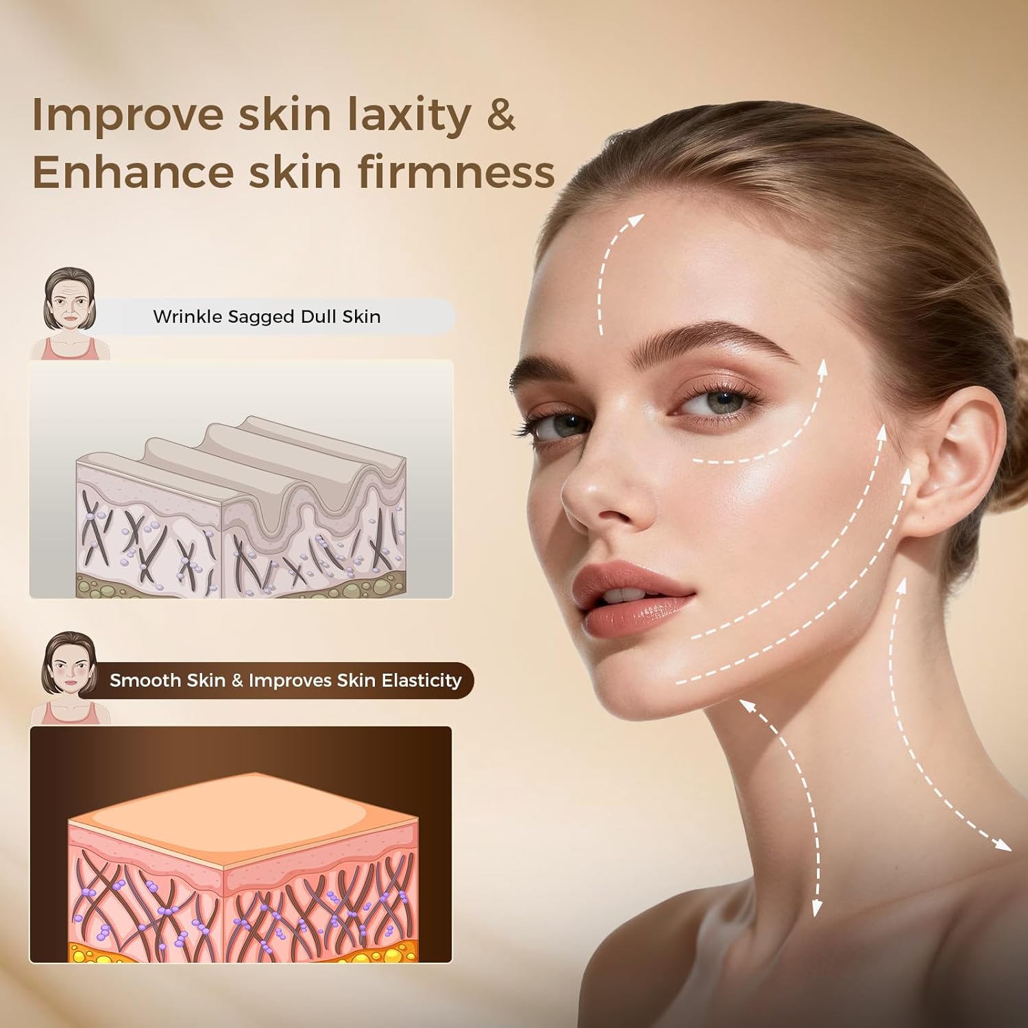 FyneLook Dispositivo facial de microcorriente con terapia de luz ro...