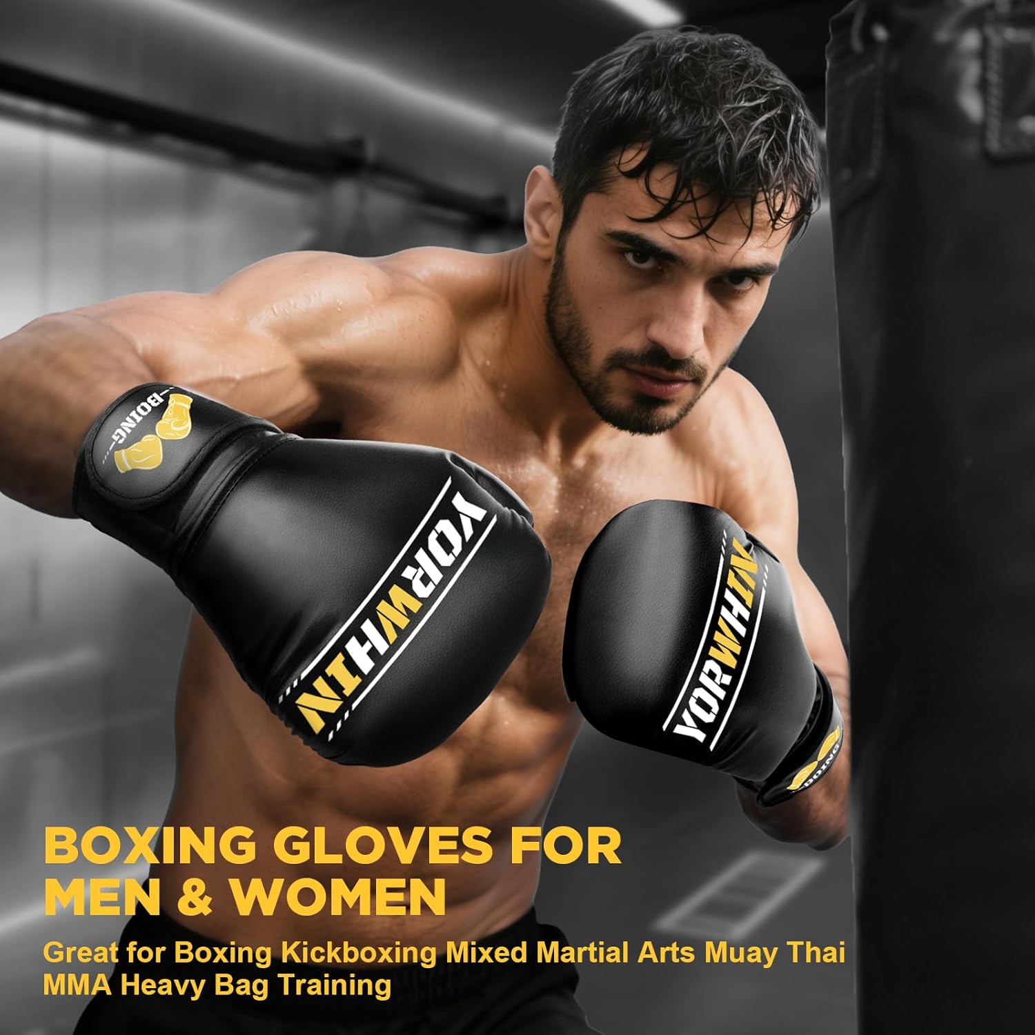 Guantes de boxeo para hombres y mujeres, guantes de entrenamiento y...
