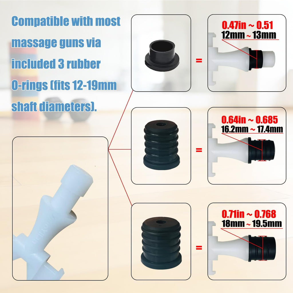 XiaoYilan Massage Gun Head Attachment for 12-19mm Shaft, Replaceabl...