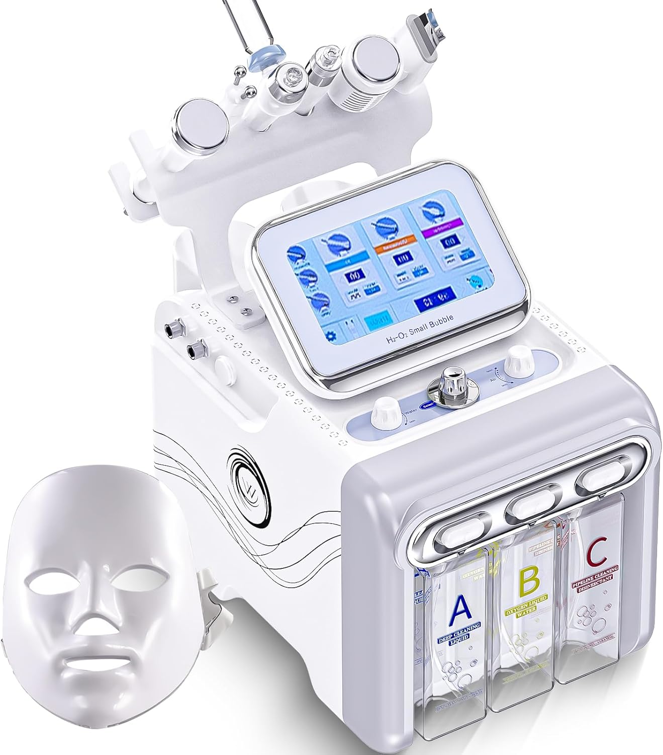 7 en 1 máquina facial de la piel de la belleza del oxígeno del hidr...