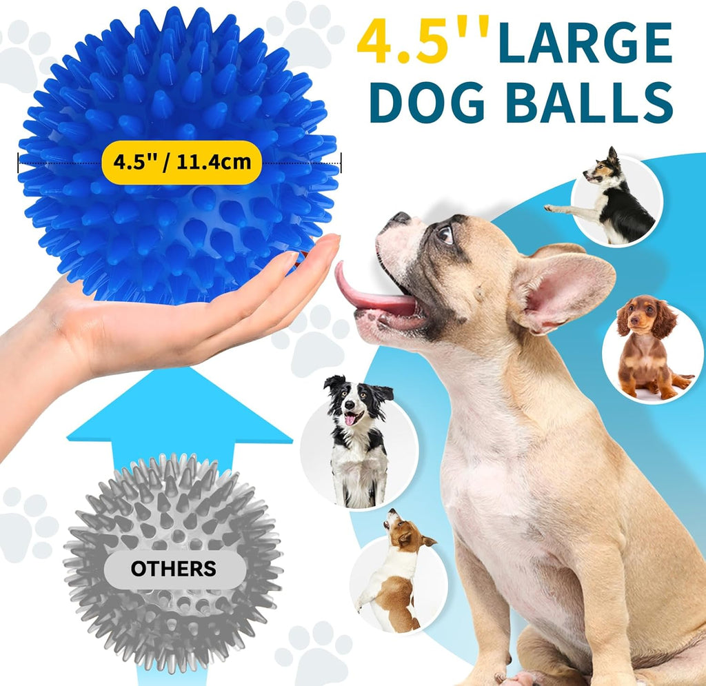 SHARLOVY - Bolas de juguete chillonas de 4.5'' para perros...
