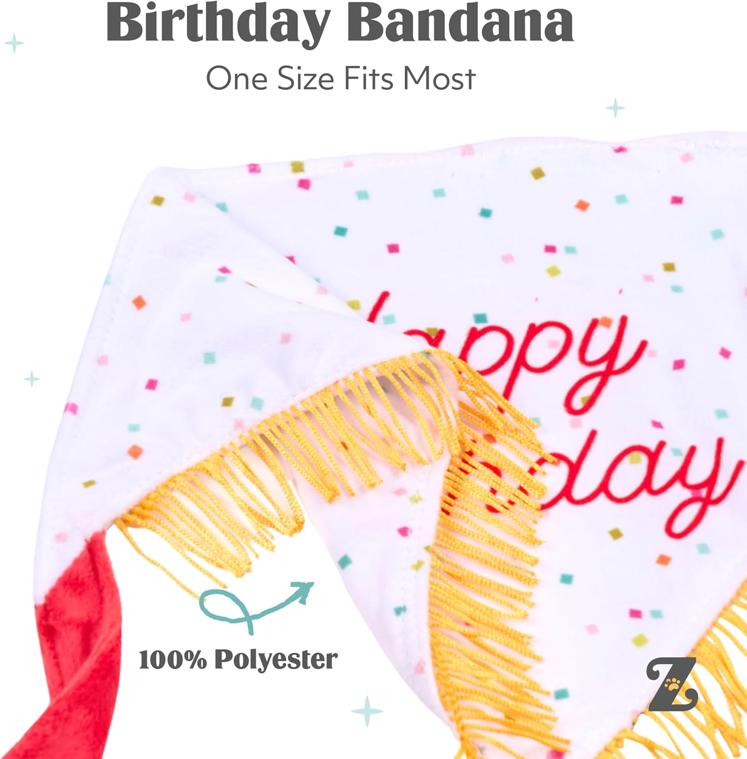 ZippyPaws Bandana y hueso de regalo de cumpleaños para perros, lind...