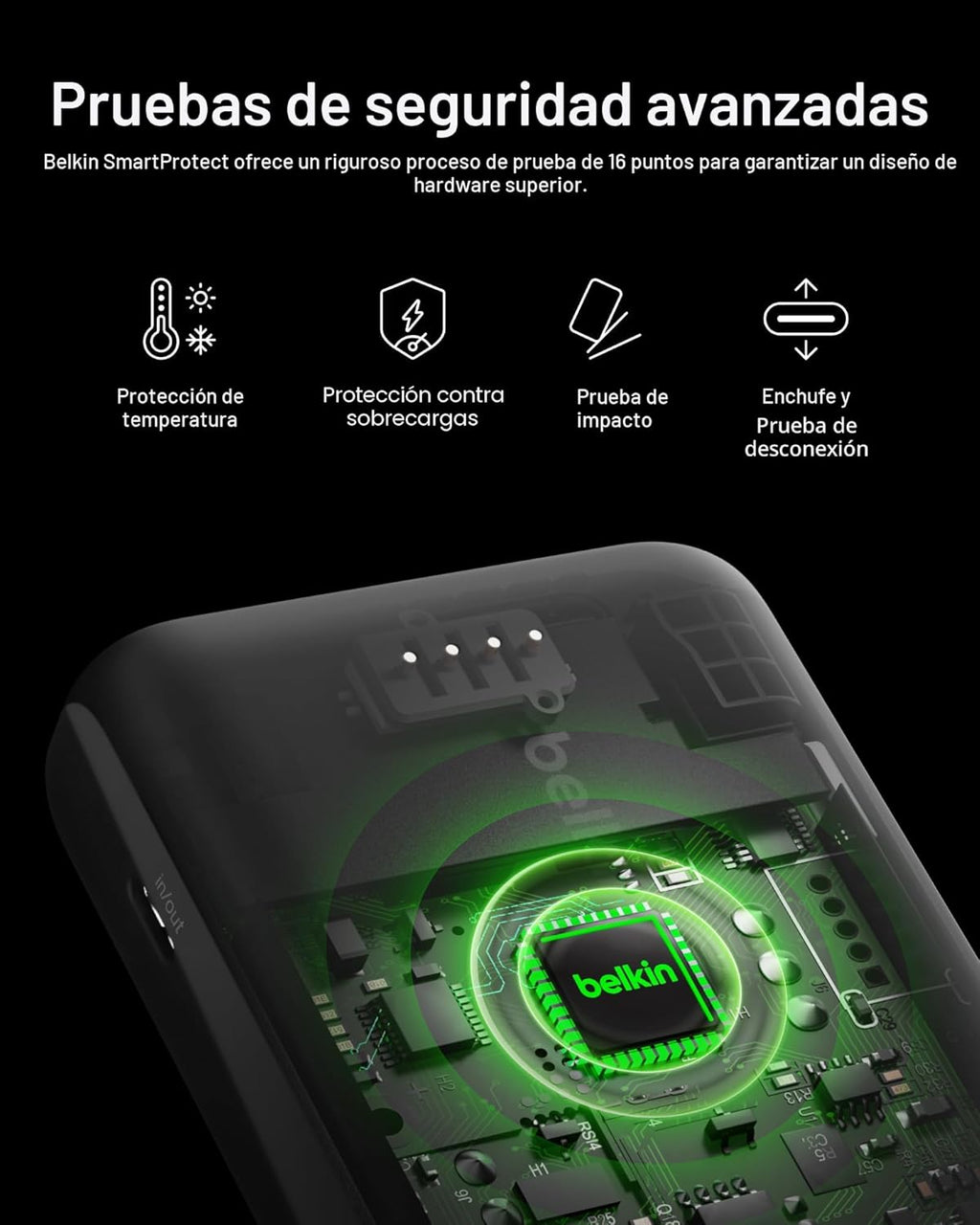 Belkin Cargador portátil para iPhone\/Android (10,000 mAh), batería...