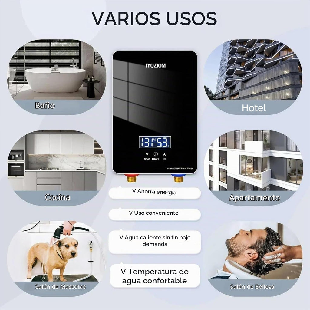 Calentador de agua eléctrico instantáneo de 240 V 6.5 kW. Calentado...