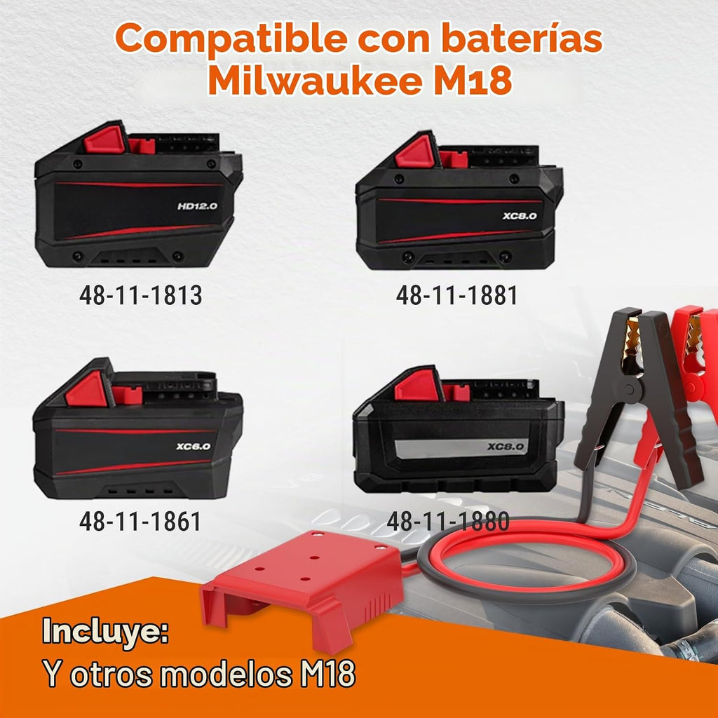 Mayspare Cables de puente para auto con adaptador compatible con ba...