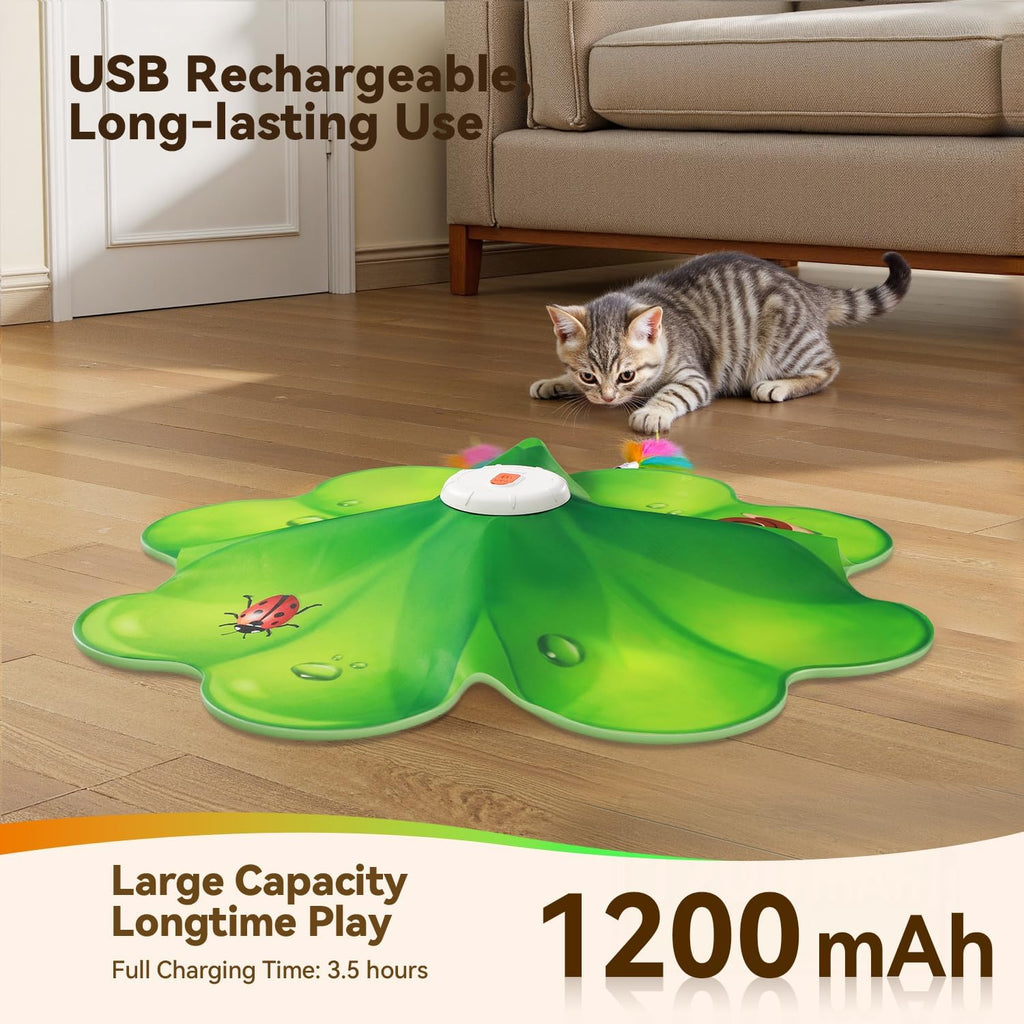 FEELNEEDY Juguetes recargables para gatos, Juego de Escondite 2 en...