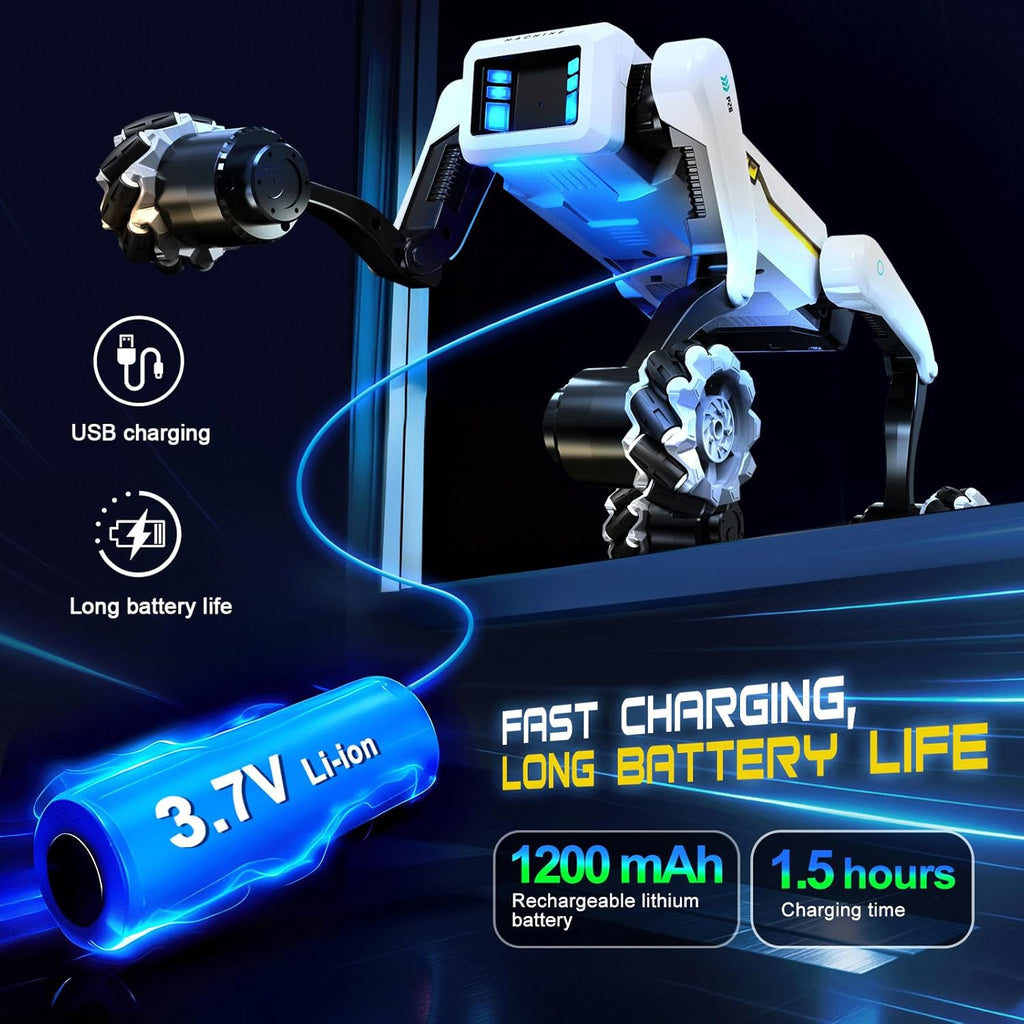 Perro robot inteligente con ruedas, más de 30 acciones biónicas, vo...