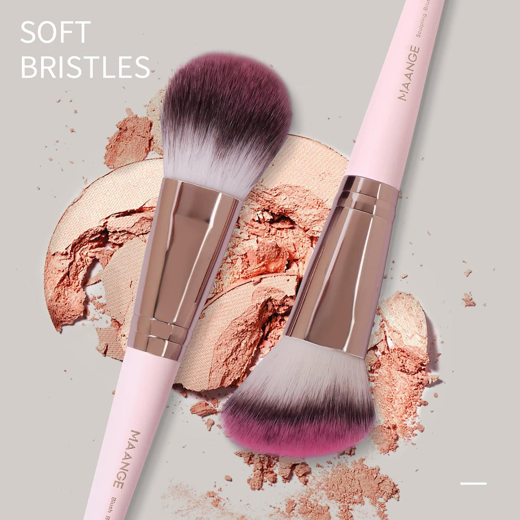 MAANGE - Juego de 18 brochas de maquillaje profesionales con estuch...
