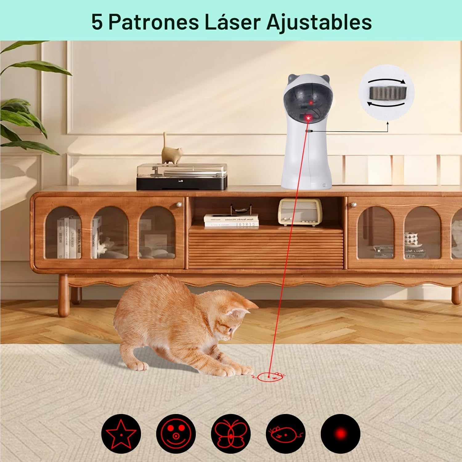 TBTeek Juguete para Gatos Automático Activado por Movimiento, Recar...