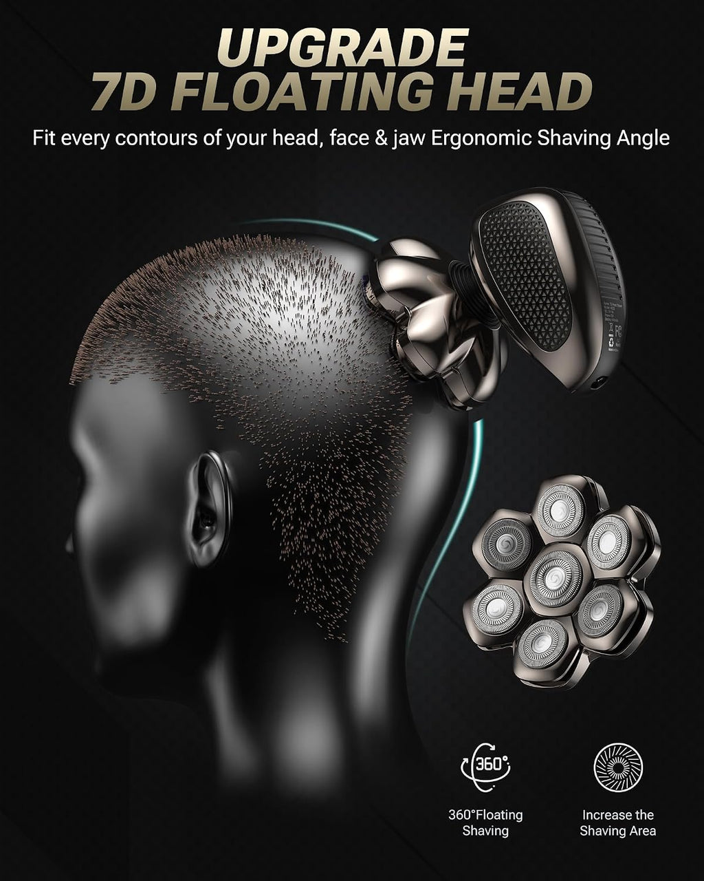 Feysfew Afeitadora de cabeza para hombres calvos, maquinilla de afe...