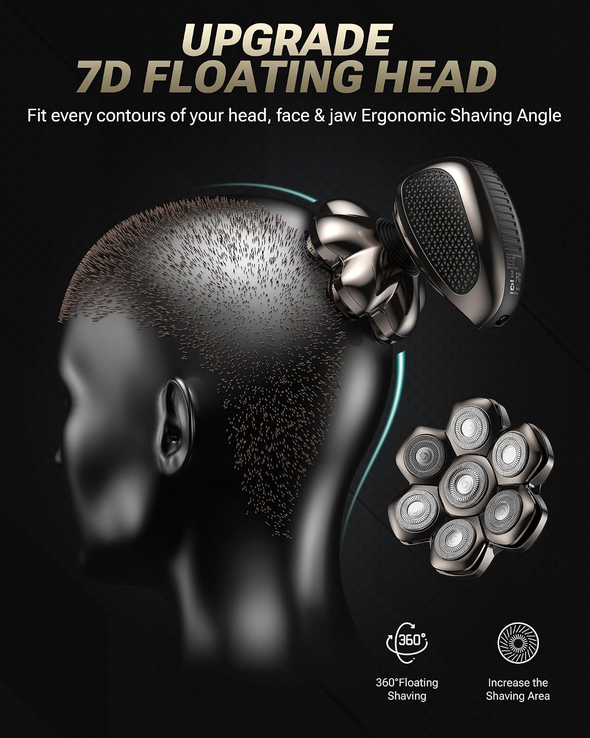 Feysfew Afeitadora de cabeza para hombres calvos, maquinilla de afe...