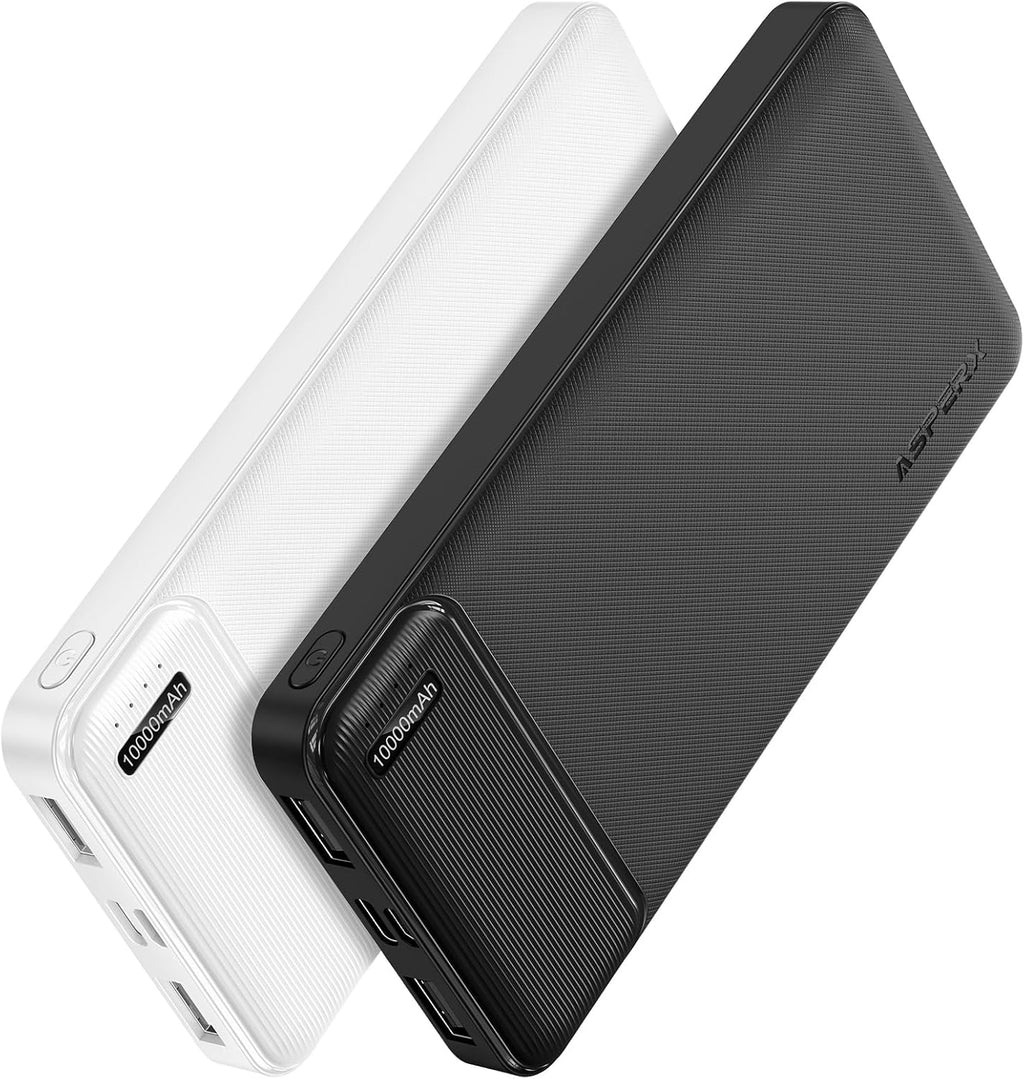 AsperX Paquete de 2 cargadores portátiles de salida USB C de 10000...