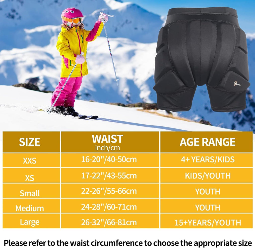 YWRider Pantalones cortos protectores de cadera acolchados con crem...
