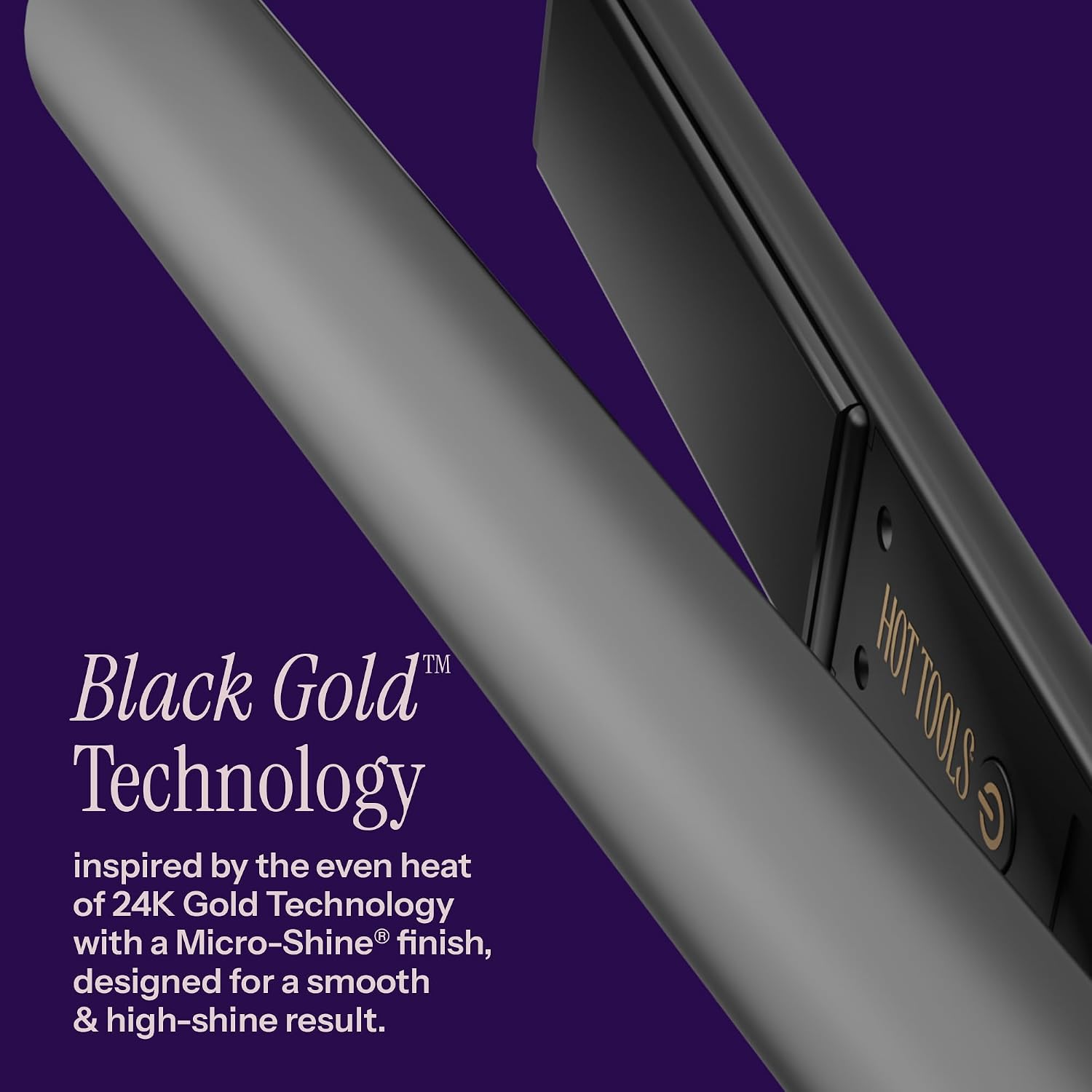HOT TOOLS Pro Artist - Plancha plana iónica de oro negro de 1 1\/4...