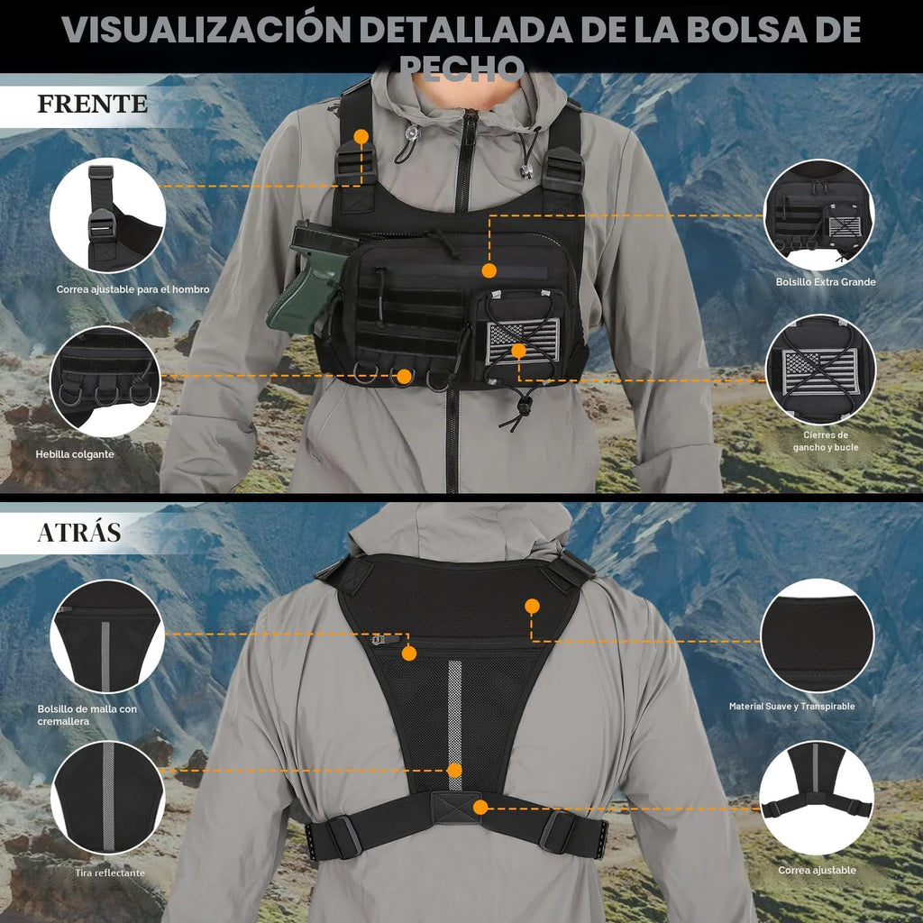 koculemi Bolsa de Pecho para Deportes al Aire Libre para Hombres, F...
