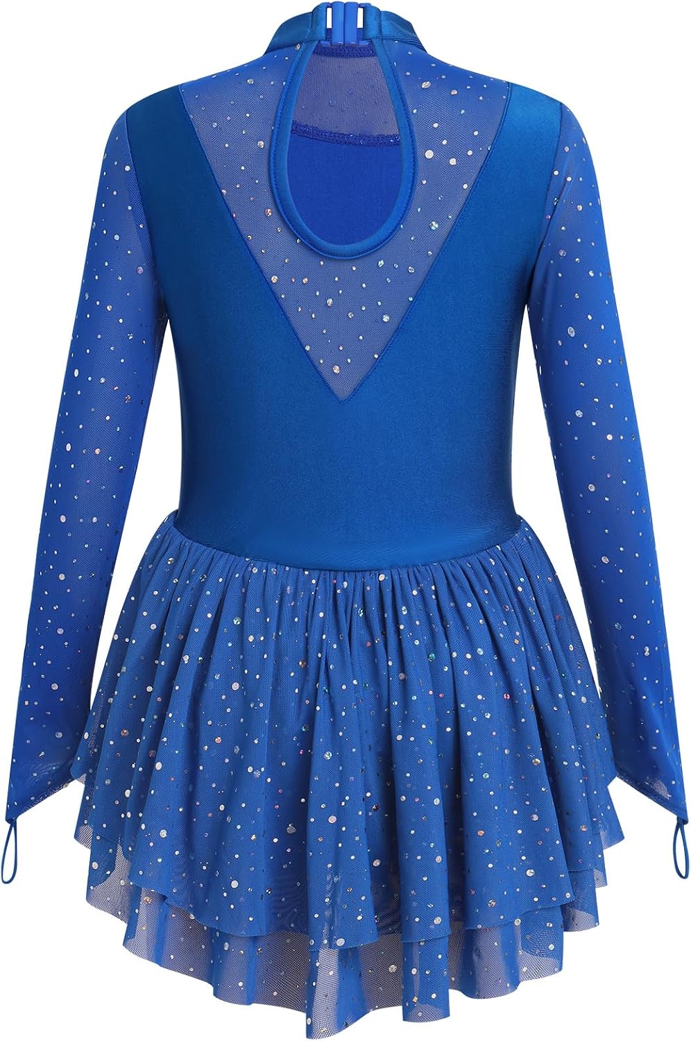 Vestido de patinaje artístico para niña, con lentejuelas brillantes...